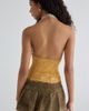 Urban Outfitters Urban Outfitters UO Party For You Lace Plunging Halter Top in Yellow, Women's at Urban Outfitters - 3