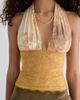 Urban Outfitters Urban Outfitters UO Party For You Lace Plunging Halter Top in Yellow, Women's at Urban Outfitters - 4