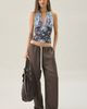 Urban Outfitters Urban Outfitters UO Party For You Mixed Print Plunging Halter Top in Blue, Women's at Urban Outfitters - 2