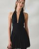 Urban Outfitters Urban Outfitters UO Party For You Plunging Halter Neck Mesh Mini Dress in Black, Women's at Urban Outfitters - 1