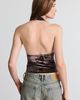 Urban Outfitters Urban Outfitters UO Party For You Velvet Plunging Halter Top in Brown, Women's at Urban Outfitters - 5