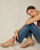 Urban Outfitters Urban Outfitters UO Petal Kitten Heel Sandal in Champange, Women's at Urban Outfitters - 1