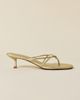 Urban Outfitters Urban Outfitters UO Petal Kitten Heel Sandal in Champange, Women's at Urban Outfitters - 3