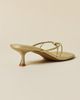 Urban Outfitters Urban Outfitters UO Petal Kitten Heel Sandal in Champange, Women's at Urban Outfitters - 5