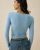 Urban Outfitters Urban Outfitters UO Seattle Applique Graphic Long Sleeve Henley Tee in Sky, Women's at Urban Outfitters - 2