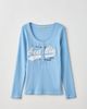 Urban Outfitters Urban Outfitters UO Seattle Applique Graphic Long Sleeve Henley Tee in Sky, Women's at Urban Outfitters - 5