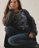Urban Outfitters Urban Outfitters UO Soft Rebel Graphic Slash Neck Long Sleeve Tee in Dark Grey, Women's at Urban Outfitters - 4