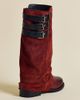 Urban Outfitters Urban Outfitters UO Suede Foldover Boots in Red, Women's at Urban Outfitters - 4