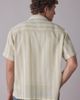 Urban Outfitters Urban Outfitters UO Textured Wide Stripe Camp Shirt Top in Ivory/Beige Stripe, Men's at Urban Outfitters - 3
