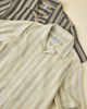 Urban Outfitters Urban Outfitters UO Textured Wide Stripe Camp Shirt Top in Ivory/Beige Stripe, Men's at Urban Outfitters - 6