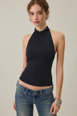 Urban Outfitters Urban Outfitters UO The Moment Backless High Cowl Neck Halter Top in Black, Women's at Urban Outfitters