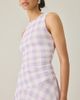Urban Outfitters Urban Outfitters UO Whimsy Whirl Asymmetric Mesh Mini Dress in Mulberry, Women's at Urban Outfitters - 2