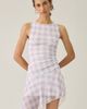 Urban Outfitters Urban Outfitters UO Whimsy Whirl Asymmetric Mesh Mini Dress in Mulberry, Women's at Urban Outfitters - 5