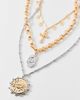 Urban Outfitters Wayward Mixed Metal Pendant Layering Necklaces Set in Gold, Women's at Urban Outfitters - 2