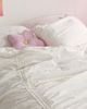 Urban Outfitters Willow Eyelet Ruched Cotton Percale Duvet Cover in White at Urban Outfitters - 3