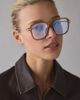 Urban Outfitters Yana Rectangle Blue Light Glasses in Tan, Women's at Urban Outfitters - 1