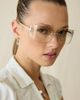 Urban Outfitters Zya Rimless Oversized Sunglasses in Grey, Women's at Urban Outfitters - 1