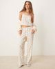 Urban Threads Urban Threads cheesecloth mini cami and pants pajama set in green floral print - 2