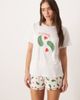 Urban Threads Urban Threads jersey t-shirt and shorts pajama set in pickle heart print-Multi - 1