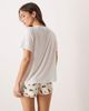 Urban Threads Urban Threads jersey t-shirt and shorts pajama set in pickle heart print-Multi - 4