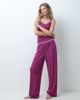 Urban Threads Urban Threads pointelle tank top and pants pajama set in burgundy floral print-Red - 1