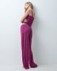 Urban Threads Urban Threads pointelle tank top and pants pajama set in burgundy floral print-Red - 3