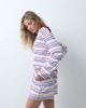 Urban Threads Urban Threads rugby shirt and shorts lounge set in pink stripes-Multi - 4