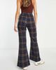 Urban Threads Urban Threads tailored pants in brown check - 2