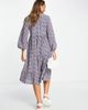 Urban Threads Urban Threads tiered midi smock dress in 70s floral print-Multi - 2