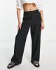 Urban Threads Urban Threads wide leg pants in black - 1