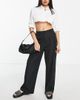 Urban Threads Urban Threads wide leg pants in black - 4