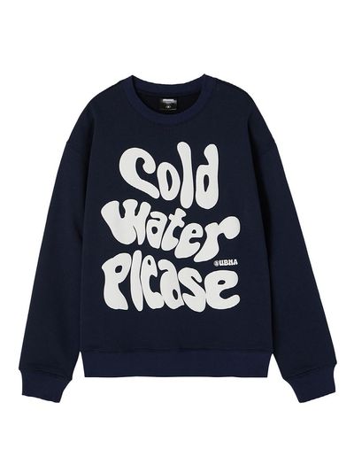 URBANAGE Cotton Polyester Relaxed Fit Oversize Sweatshirt [Navy]