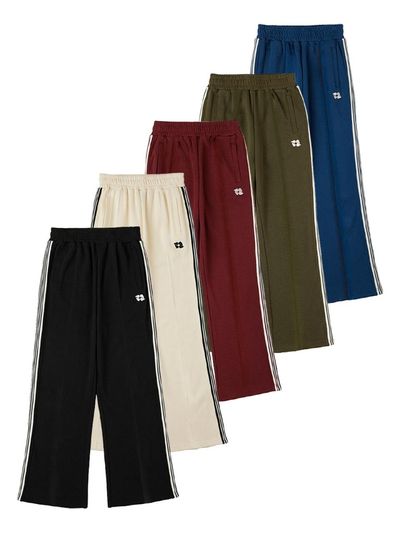 URBANAGE Semi-Bootcut Contrast Line Premium Track Pants