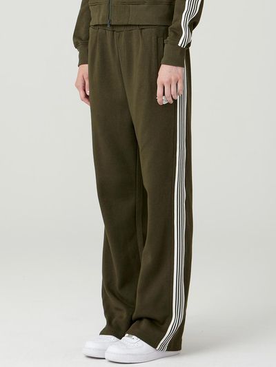 URBANAGE Semi-bootcut Premium Cozentra Track Pants [Khaki]
