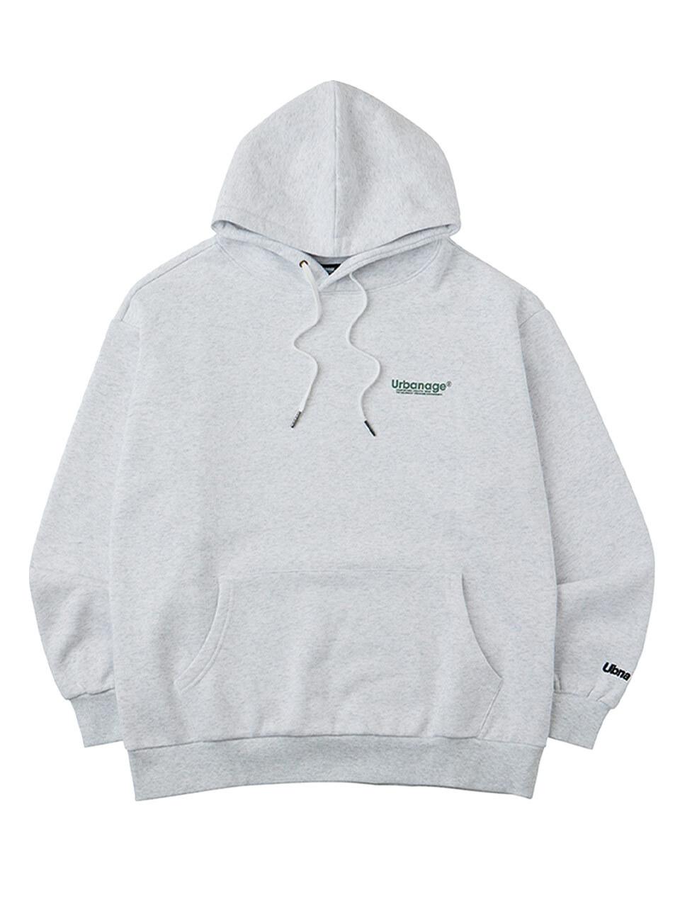 URBANAGE Sensitive Fleece-Lined Casual Hoodie [Beige Melange]