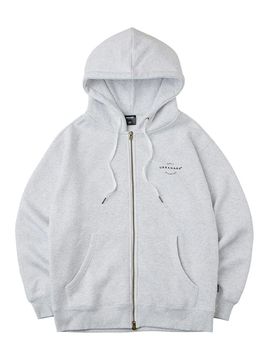 URBANAGE Standard Napping Fabric Zip-up Hoodie [Beige Melange]
