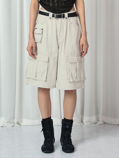 URBANIA Geront Bermuda Wide Cargo Pants (DDP0145)