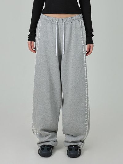 URBANIA Lace Banding Two-Way Wide Training Pants