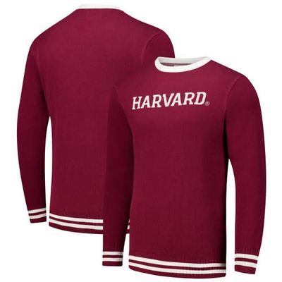 Uscape Apparel Unisex Uscape Apparel Crimson Harvard Crimson Renew Knit Vintage Pullover Sweater 