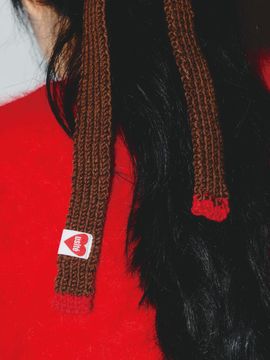 usite SUPER RIBBON KNIT HAIR BAND [BROWN]