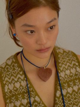 usite Warm LUV Fake Fur Necklace - Brown
