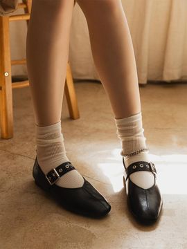 USSEOUL [Autumn Flat] USF0001 Handmade Buckle flat shoes