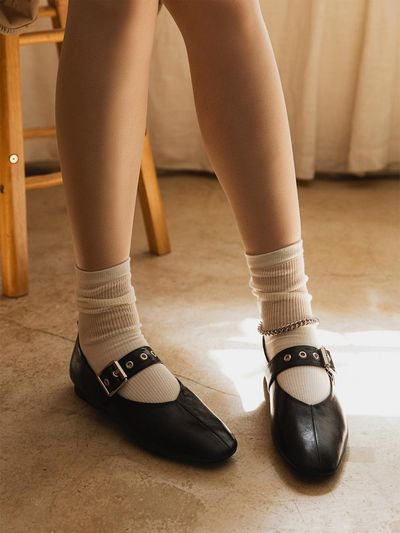 USSEOUL [Autumn Flat] USF0001 Handmade Buckle flat shoes