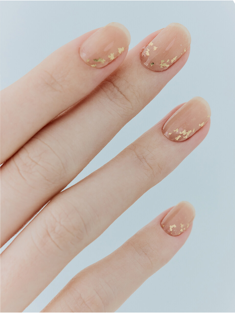UUUUU. Naked Gold Gel Nails