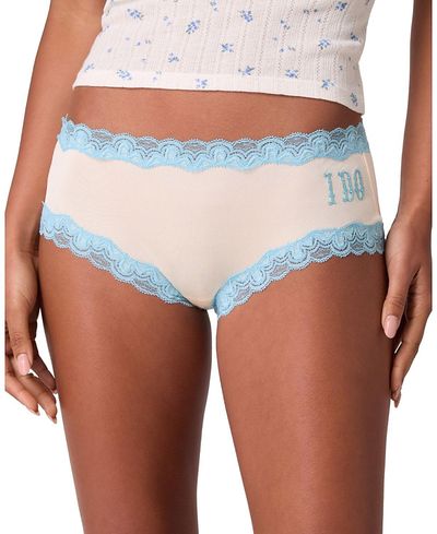 Uwila Warrior Uwila Warrior Women's Soft Silk 'I Do' Bridal Lace Trim Brief