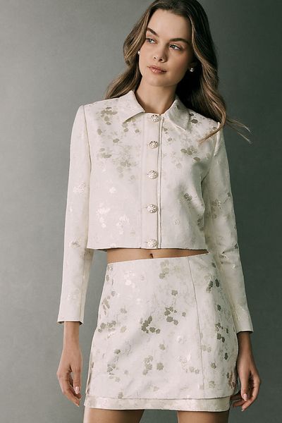 V. Chapman Finnian Brocade Mini Skirt