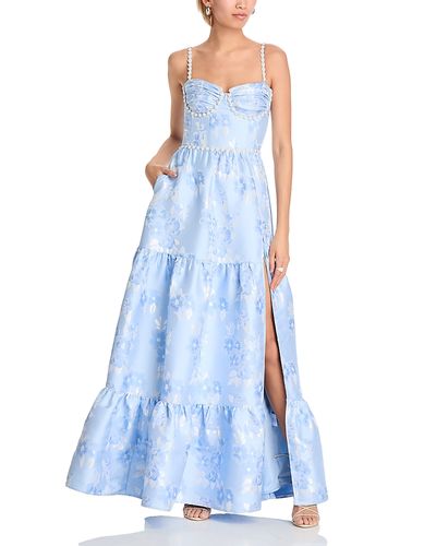 princess polly baby blue dress mccall.mitchell is so cute in the Geranium Dress in Dusk Blue Roses 💙 main image 0