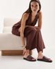 Vagabond Shoemaker Vagabond Effie woven leather flat sandals in chocolate-Brown - 2