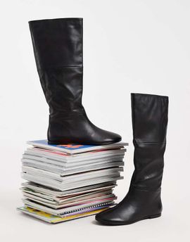 Vagabond Shoemaker Vagabond Shoemakers Aleya flat knee boots in black leather