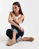 Vagabond Shoemaker Vagabond Shoemakers Aleya suede ruched penny loafers in beige-Neutral - 1